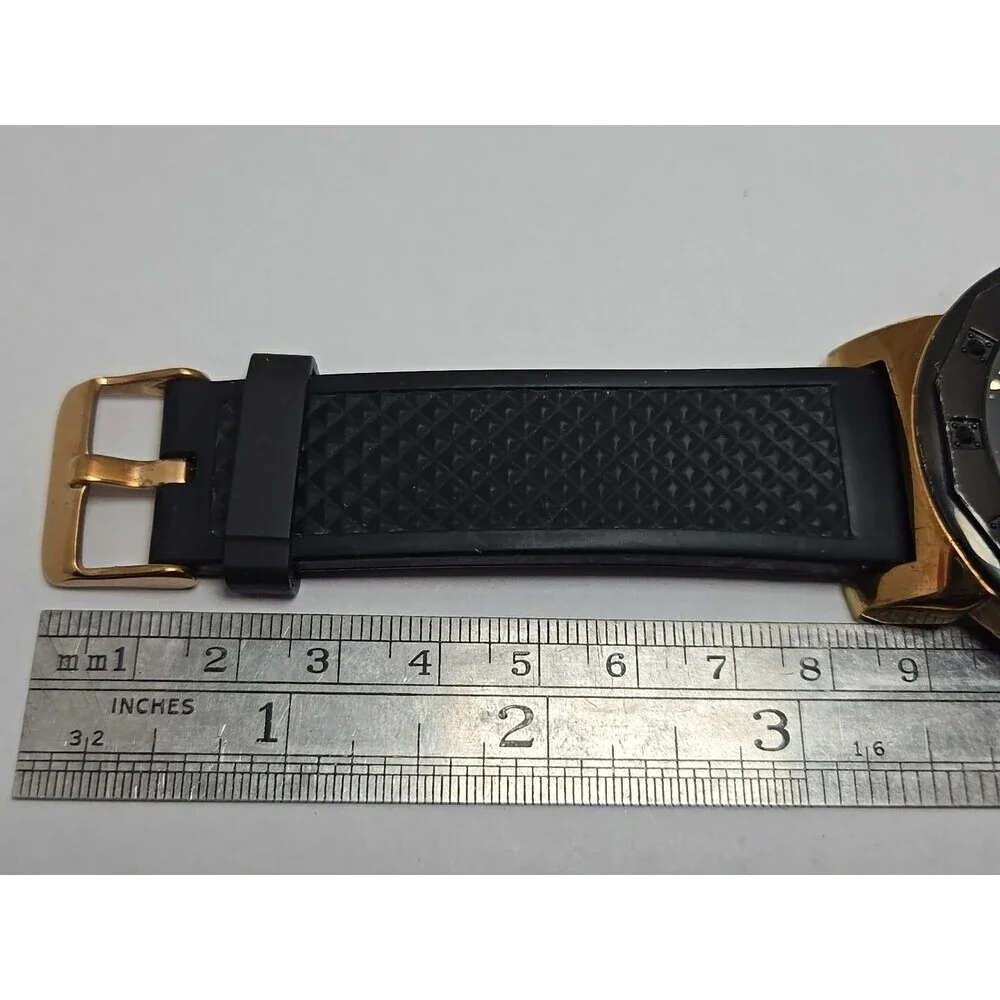 Mens G by GUESS  Black Rose Gold Watch G10438G1 New Battery